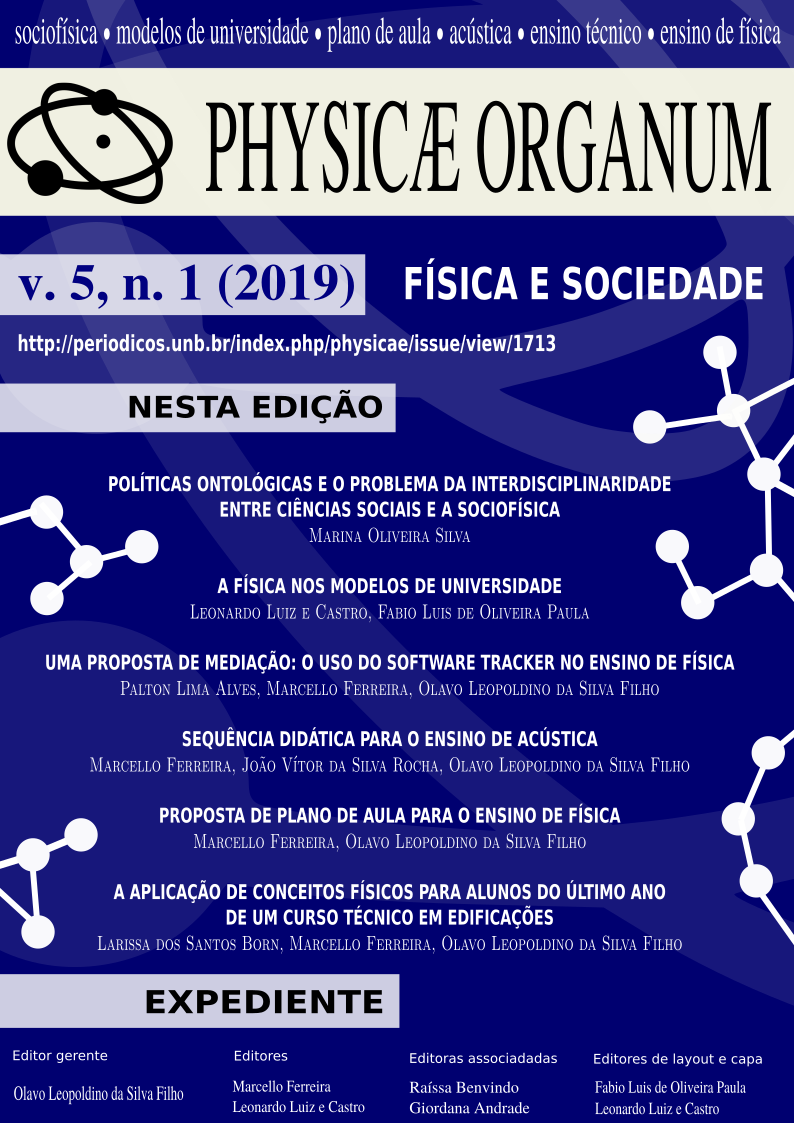 PHYSICAE ORGANUM v.5, n.1 (2019): FÍSICA E SOCIEDADE