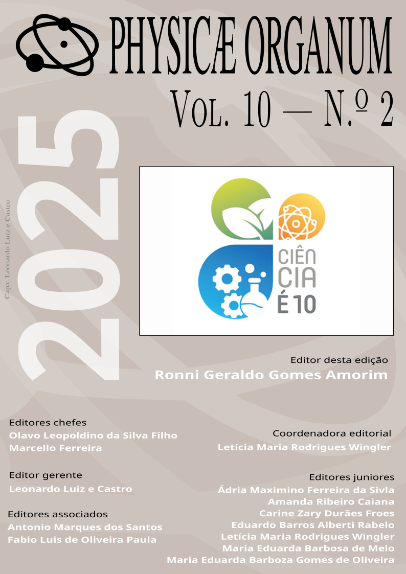 Capa da Physicae Organum, vol. 10, n. 2, Programa Ciência é 10!